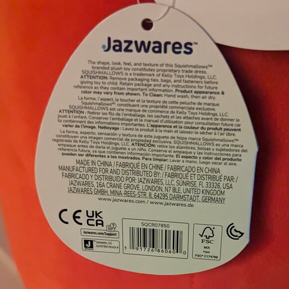 NWT 12" Christo Evil Red Hot Chili Pepper Squishmallows Halloween Plush Goth NEW - Picture 10 of 10